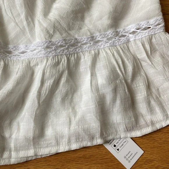 Women's White Split Neck Tassel Tie Lace
Mini Dress - new - Picture 9 of 10